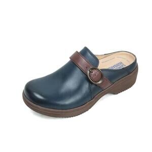 Samuel Hubbard Cascade Clogs Women's 6 Blue Leather Comfort Casual Shoes 6 36.5